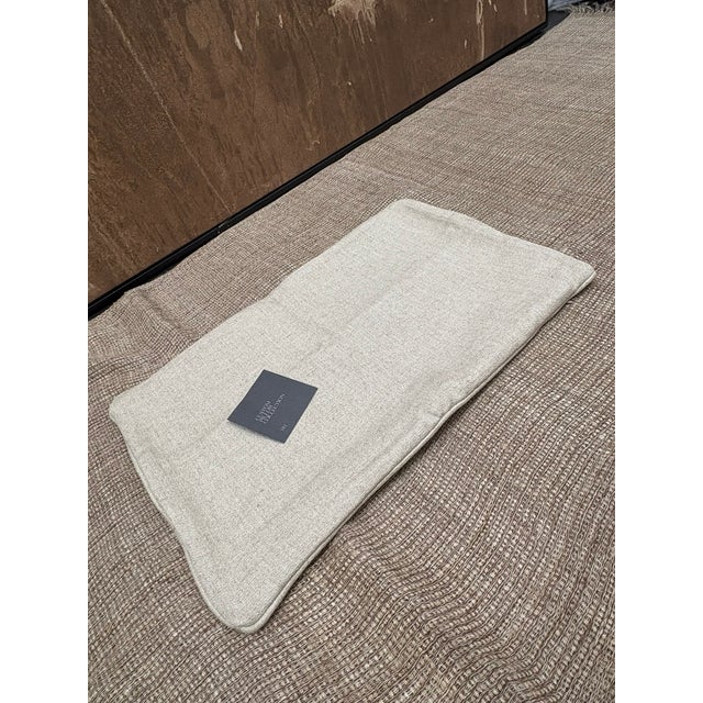 Rh Restoration Hardware Custom Italian Pietro Solid Piped Lumbar Pillow Cover For Sale - Image 14 of 17