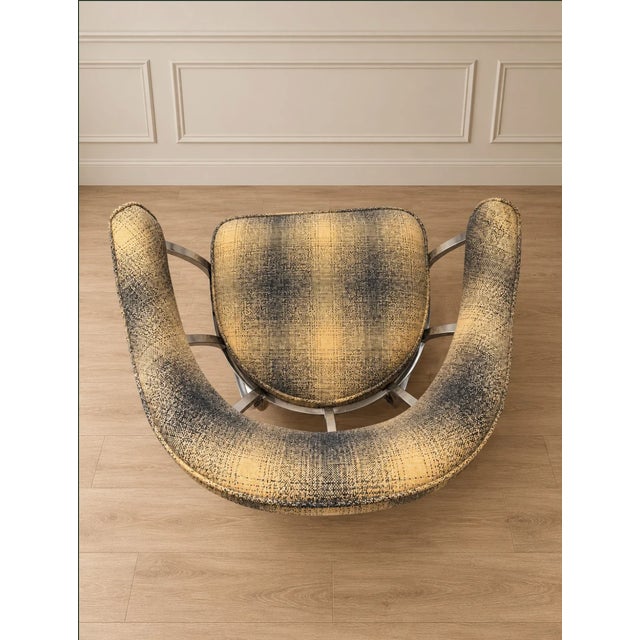 Metal Pair of Vintage Swivel Chairs 1970's For Sale - Image 7 of 9
