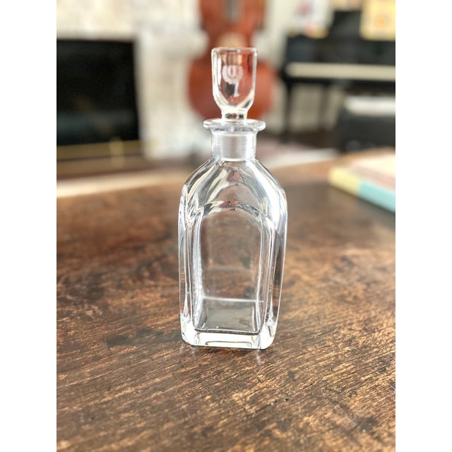 Vintage Orrefors Lead Crystal Monogrammed Decanter For Sale In Dallas - Image 6 of 11