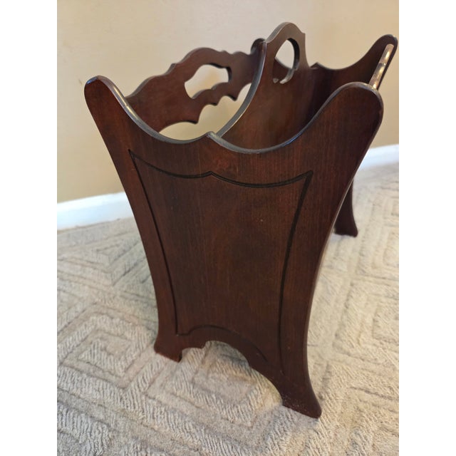 Vintage Wood Magazine Rack For Sale In Indianapolis - Image 6 of 9