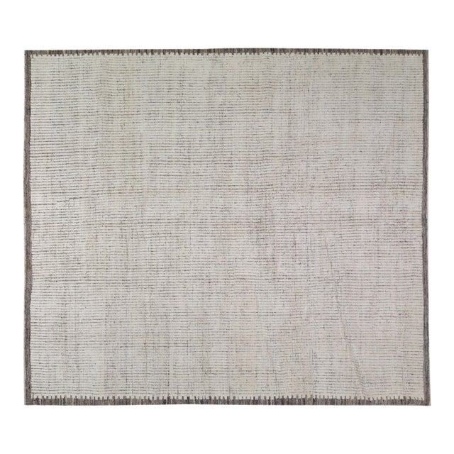 Moroccan Hand Knotted Wool Rug, 8'7''x10' For Sale