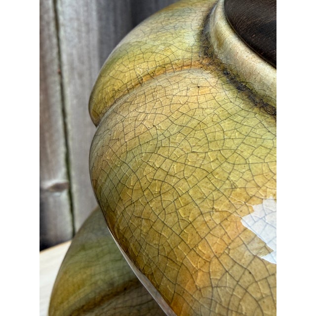 Mid-Century Modern Frederick Cooper Drip Glaze Pottery Lamp For Sale - Image 3 of 10