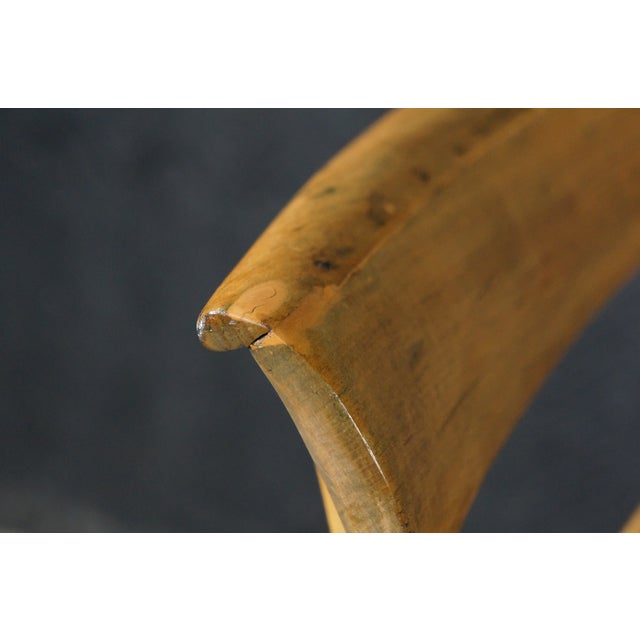 Antique Early American Country Farmhouse Oak & Maple Spindle Back Rocking Chair For Sale - Image 13 of 18