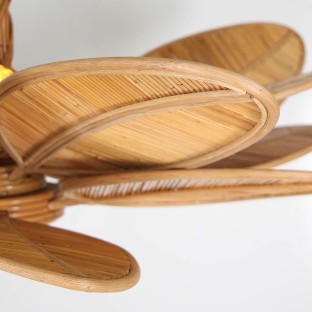 Leaf Rattan Pendant Light For Sale - Image 10 of 15