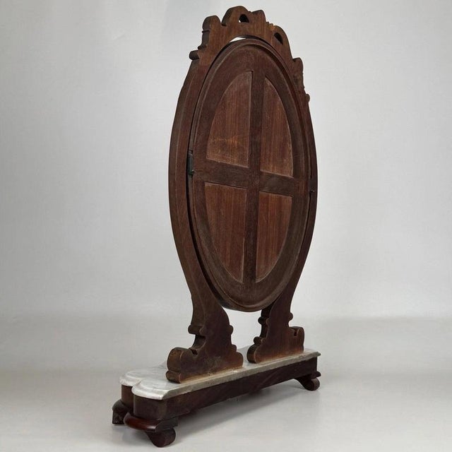 2000 - 2009 Antique English Marble-Top Dressing Mirror For Sale - Image 5 of 14