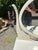 Charming White Painted Wood Vanity With Oval Mirror For Sale In Philadelphia - Image 6 of 17