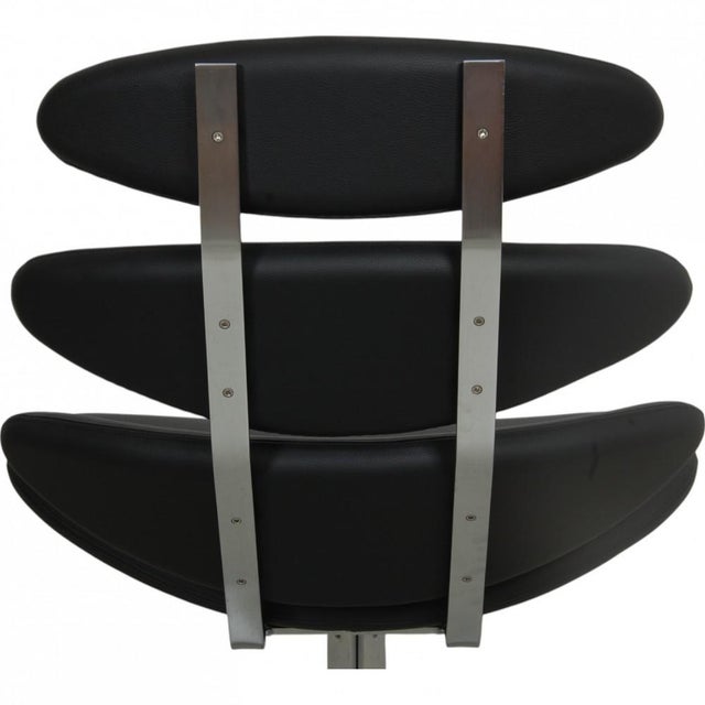 Corona Chair in Black Bizon Leather by Erik Jørgensen, 2000s For Sale - Image 10 of 12
