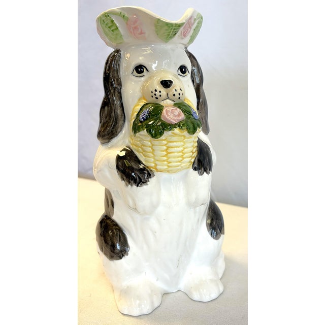C1993 Haldon Group Ceramic Dog Pitcher For Sale - Image 10 of 18