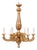 Mid 20th Century French 6-Light Gilt Chandelier For Sale