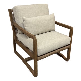 Brownstone Teak Wood Accent Chair, Prototype For Sale