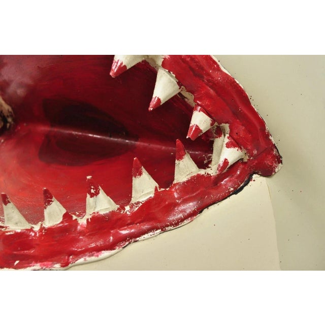 Vintage 23" Molded Rubber Jaws Great White Shark Replica Movie Prop For Sale In Philadelphia - Image 6 of 12