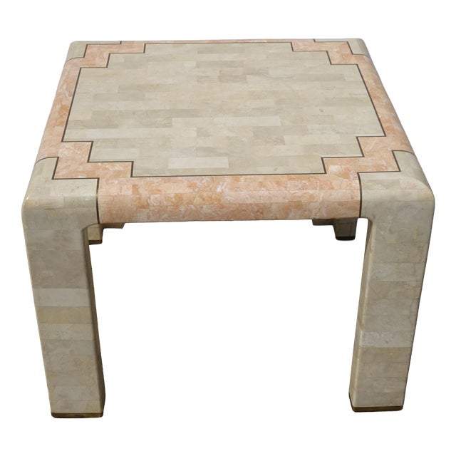 Vintage Stone Marquetry Living Room Table, 1950s For Sale