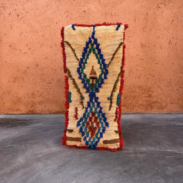 Abstract Tribal Moroccan Rug - 2'0" X 4'2" Ft For Sale - Image 3 of 9