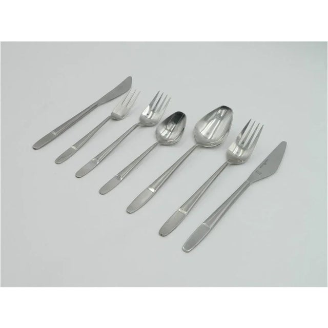 Stainless Steel Model 2070 Cutlery for Six by Helmut Alder for Amboss Austria, Set of 46 For Sale - Image 7 of 10