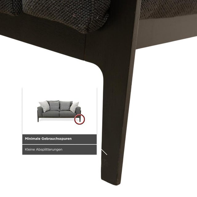 Textile Elm 2-Seater Sofa in Oak and Anthracite Fabric by Jehs & Laub for Cor For Sale - Image 7 of 13