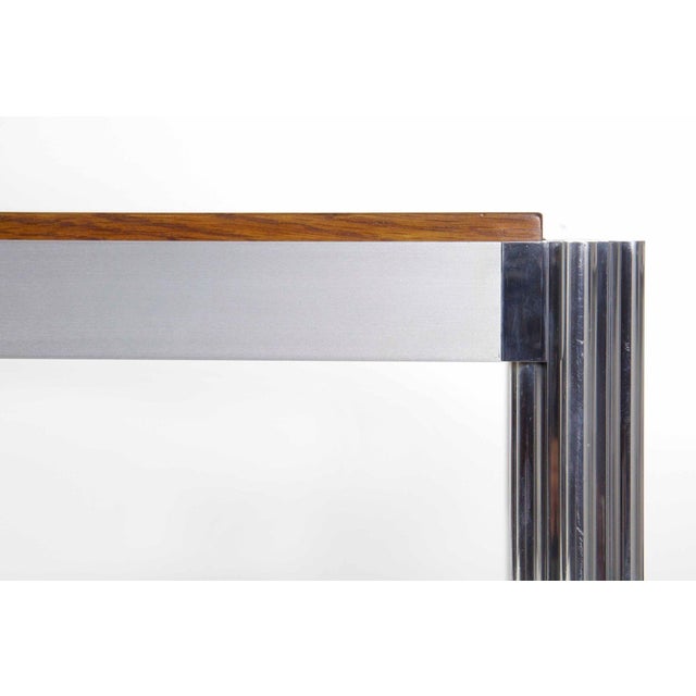 Oak and Metal “Shamrock” Desk or Dining Table by George Ciancimino For Sale - Image 4 of 12