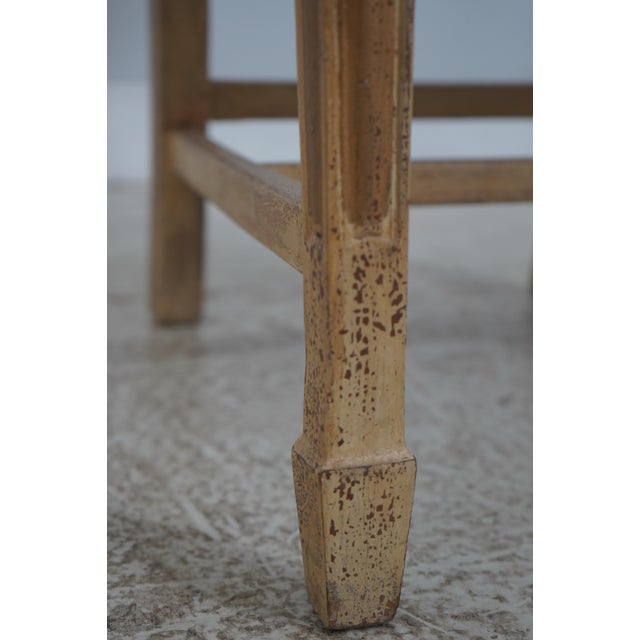 Set of 6 Distressed Painted Shield Back Dining Room Chairs For Sale - Image 11 of 18