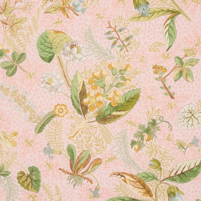 Contemporary Sample - Schumacher Blackwell Linen Fabric in Blush For Sale - Image 3 of 5
