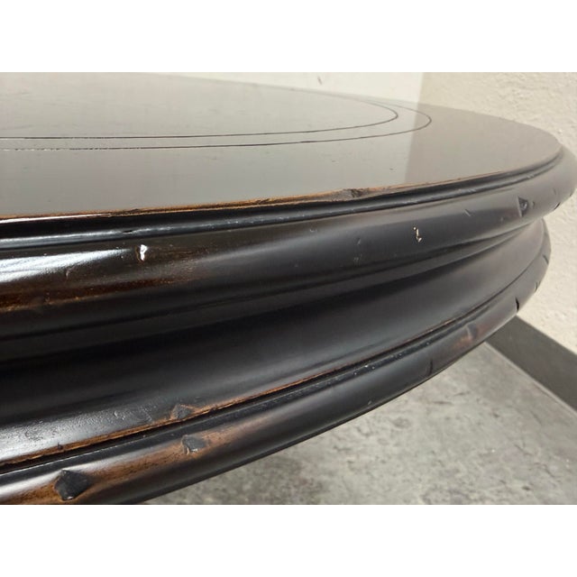 Aspen Antique Ebony Round Dining Table, 48 Inches. For Sale - Image 9 of 12