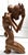 Balinese Wood Carving This is a Balinese wood carving of a kneeling woman in a Sembach prayer position, likely created...