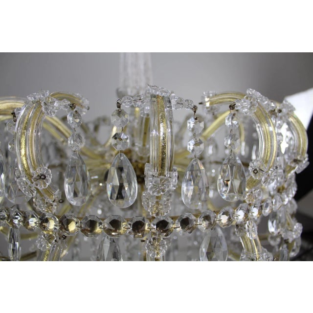 Gold Imperial Chandelier in Crown Shape, 1950s For Sale - Image 8 of 13