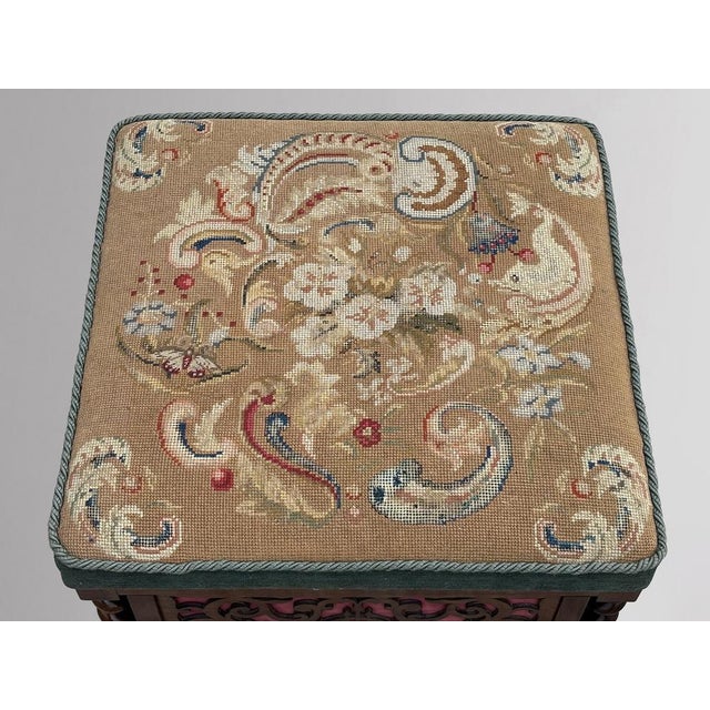 Antique Victorian Rosewood Piano Stool, 1860 For Sale - Image 9 of 13