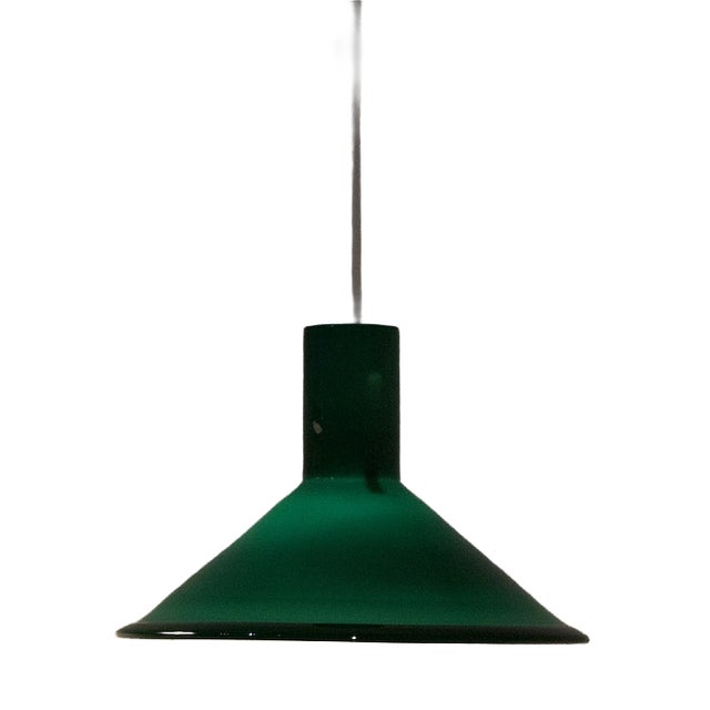 Small Glass Pendant Light by Michael Bang for Holmegaard, 1970s For Sale