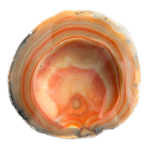 1980s Polished Carnelian Agate Geode Dish