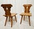 Fantastic pair antique Swedish “Brettstuhl” (or Bauernstuhl) Pine Chairs.