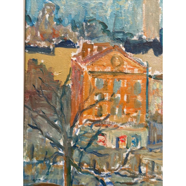 Rune Person, City Scene, 1950s, Oil Painting on Canvas, Framed For Sale - Image 4 of 18
