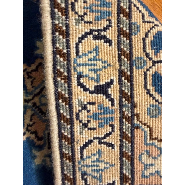 Light Blue Hand Knotted Persian Nain For Sale - Image 9 of 12