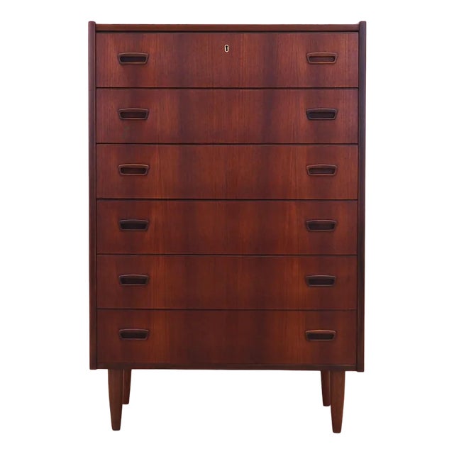 Vintage Danish Teak Chest of Drawers, 1970s For Sale