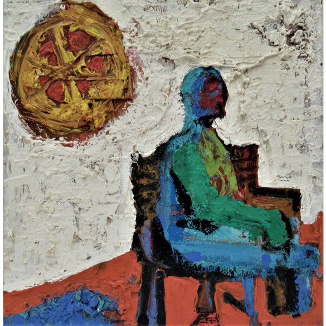 Late 20th Century Enrique Kico Govantes, Untitled, Man on a Chair with Sun, Circa 1990 For Sale - Image 5 of 5