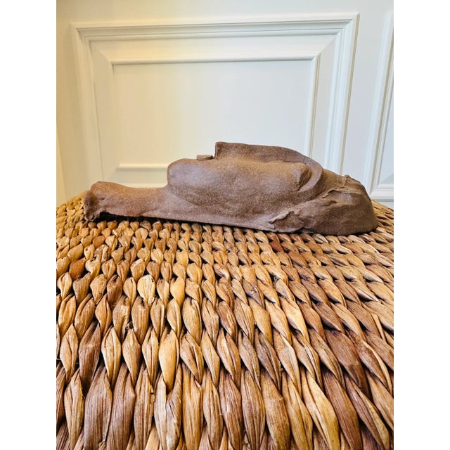 Vintage Large Handmade Signed Modigliani Style Bust Sculpture For Sale In Los Angeles - Image 6 of 15