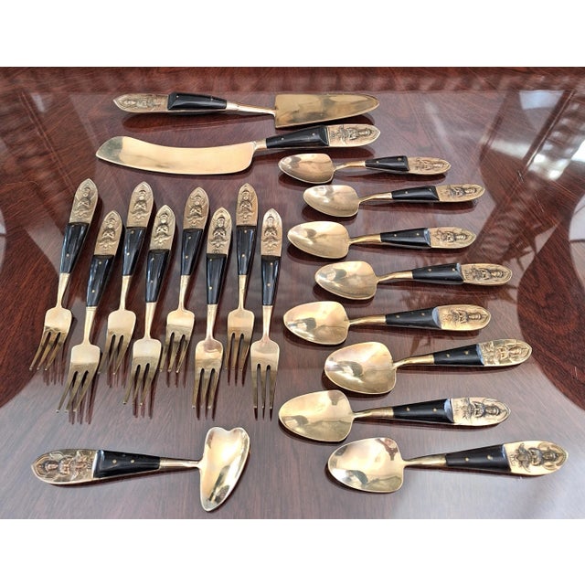 LastChance!Mid Century Siam Dessert Utensil Set for 8 - 20 Pieces For Sale - Image 12 of 12