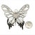 Traditional 1990s John Hardy Estate Ladies Butterfly Brooch & Scarf Clip Rhodium Plated For Sale - Image 3 of 6