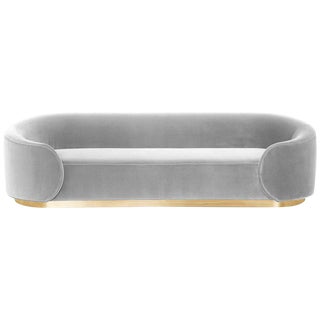 Eden Rock Sofa in Sharkskin Gray Velvet