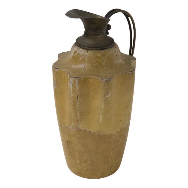 Vintage Italian Parchment Jug from Distillery Moroni, 1970s For Sale