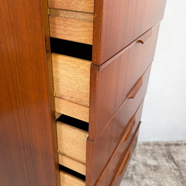 Teak Tallboy Chest of Six Drawers from Austinsuite, 1960s For Sale - Image 11 of 16