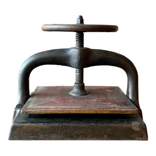 Antique Cast Iron Book Press For Sale