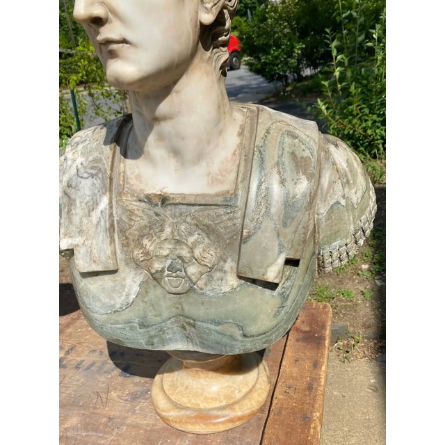 19th Century Italian Neoclassical Style Specimen Marble Busts of Caesars - Set of 2 For Sale In Richmond - Image 6 of 10
