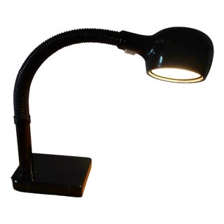 Space Age Black Desk Lamp by Vico Magistretti, 1970s For Sale