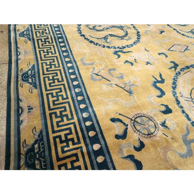 Art Deco Galerie Shabab Collection Early 20th Century Chinese Peking Large Room Size Rug For Sale - Image 3 of 8