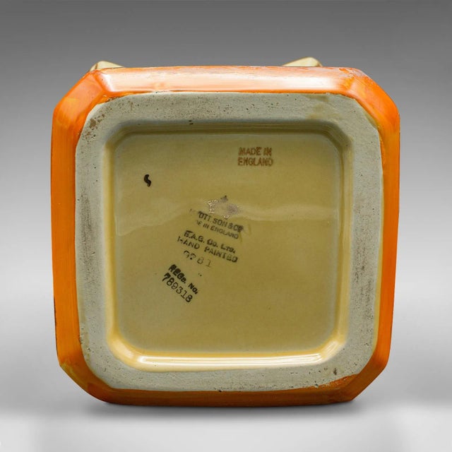 1930s Vintage Art Deco Ceramic Dried Flower Vase For Sale - Image 12 of 12