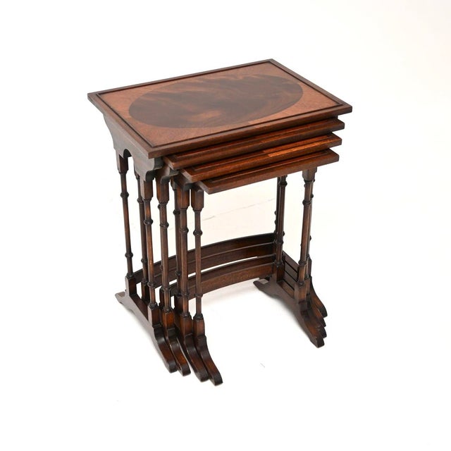Vintage Georgian Style Nesting Tables, 1930, Set of 4 For Sale - Image 11 of 11