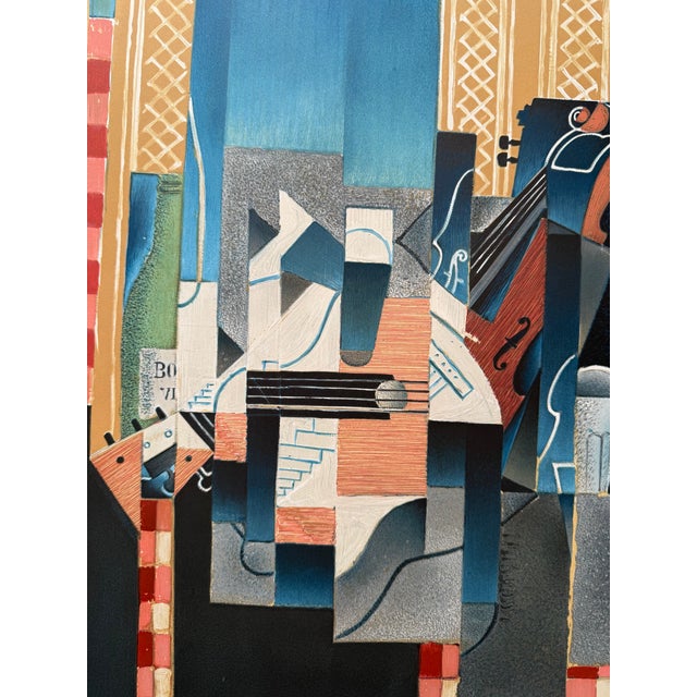 Juan Gris (1887–1927), Violin and Guitar, Exhibition Poster, 1977, Berggruen Gallery, Printed in France For Sale - Image 12 of 12