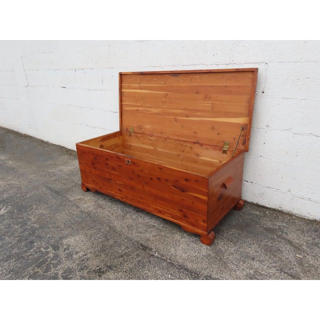 Early 1900s Solid Cedar Hope Chest Blanket Trunk Bench 6305 For Sale In Miami - Image 6 of 16