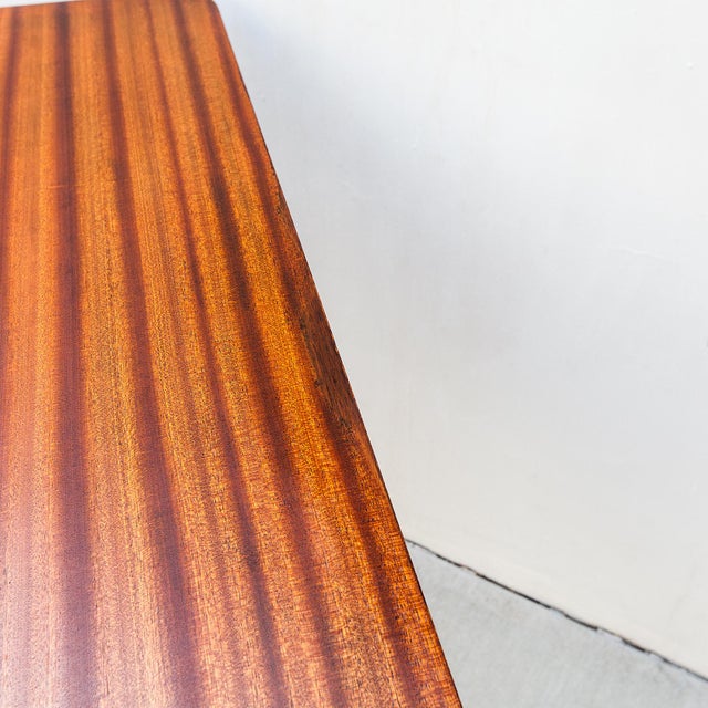 Restored Mid Century Sapele Mahogany Dining Table Attributed to d.s. Vorster of South Africa For Sale - Image 14 of 17