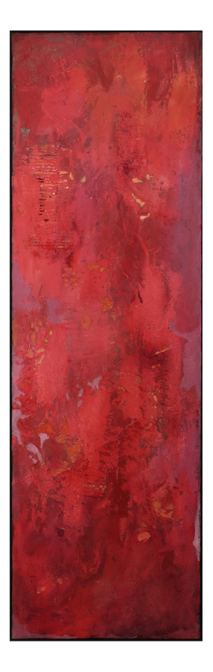 Giuseppe Caiafa, Ascensione di Fuoco: Abstract Textured Composition, Mixed Media on Canvas, 2025