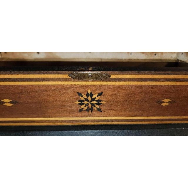 Wood 19Thc Stars & Stripes Inlaid Wood Box For Sale - Image 7 of 9
